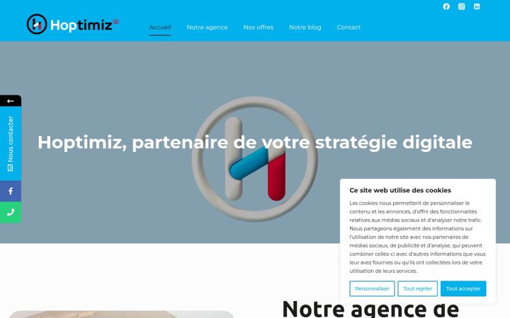 Screenshot of hoptimiz.com