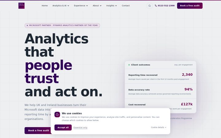 Screenshot of hoptonanalytics.com