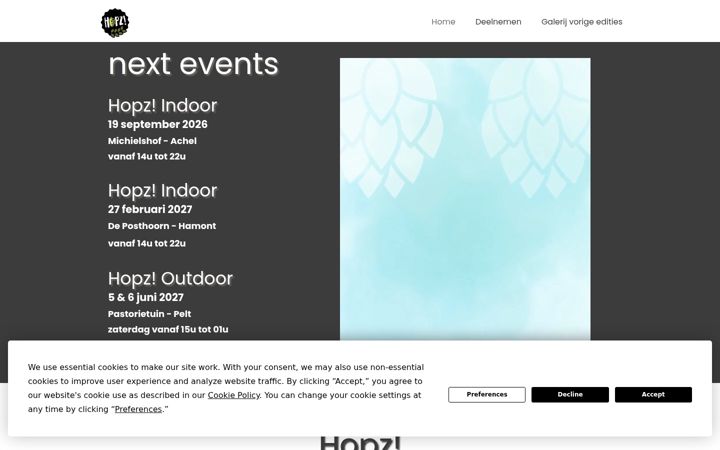 Screenshot of hopz.be