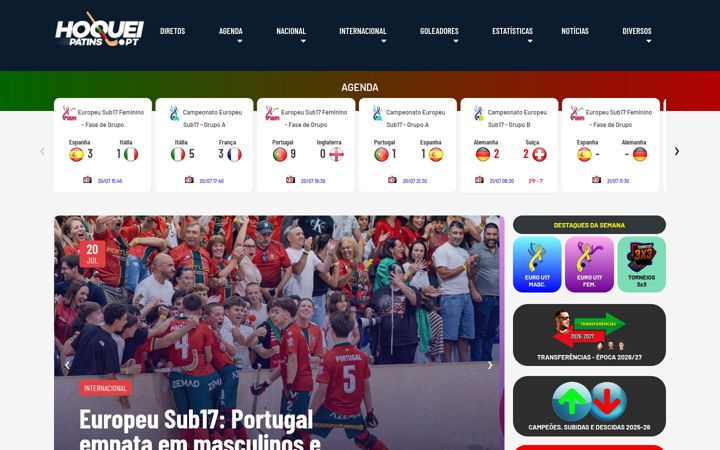 Screenshot ta' hoqueipatins.pt