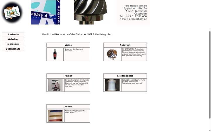 Screenshot of hora.at