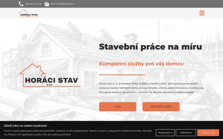 Screenshot of horacistav.cz