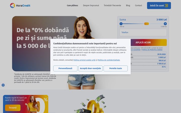Screenshot of horacredit.ro
