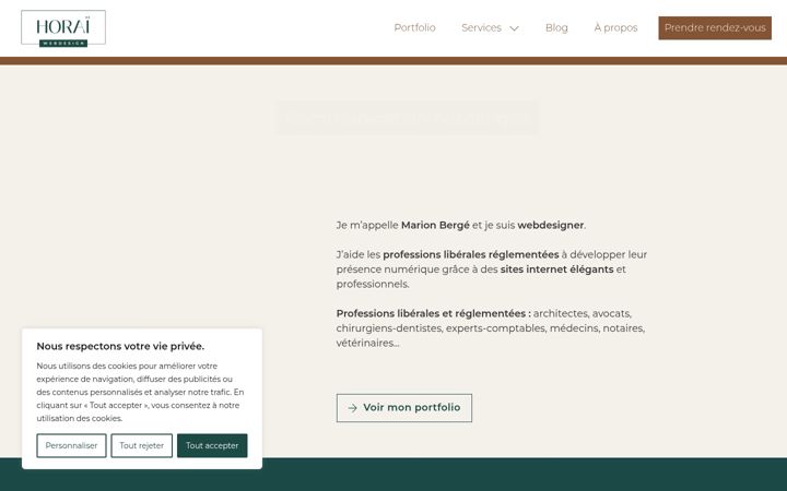 Screenshot of horai.fr