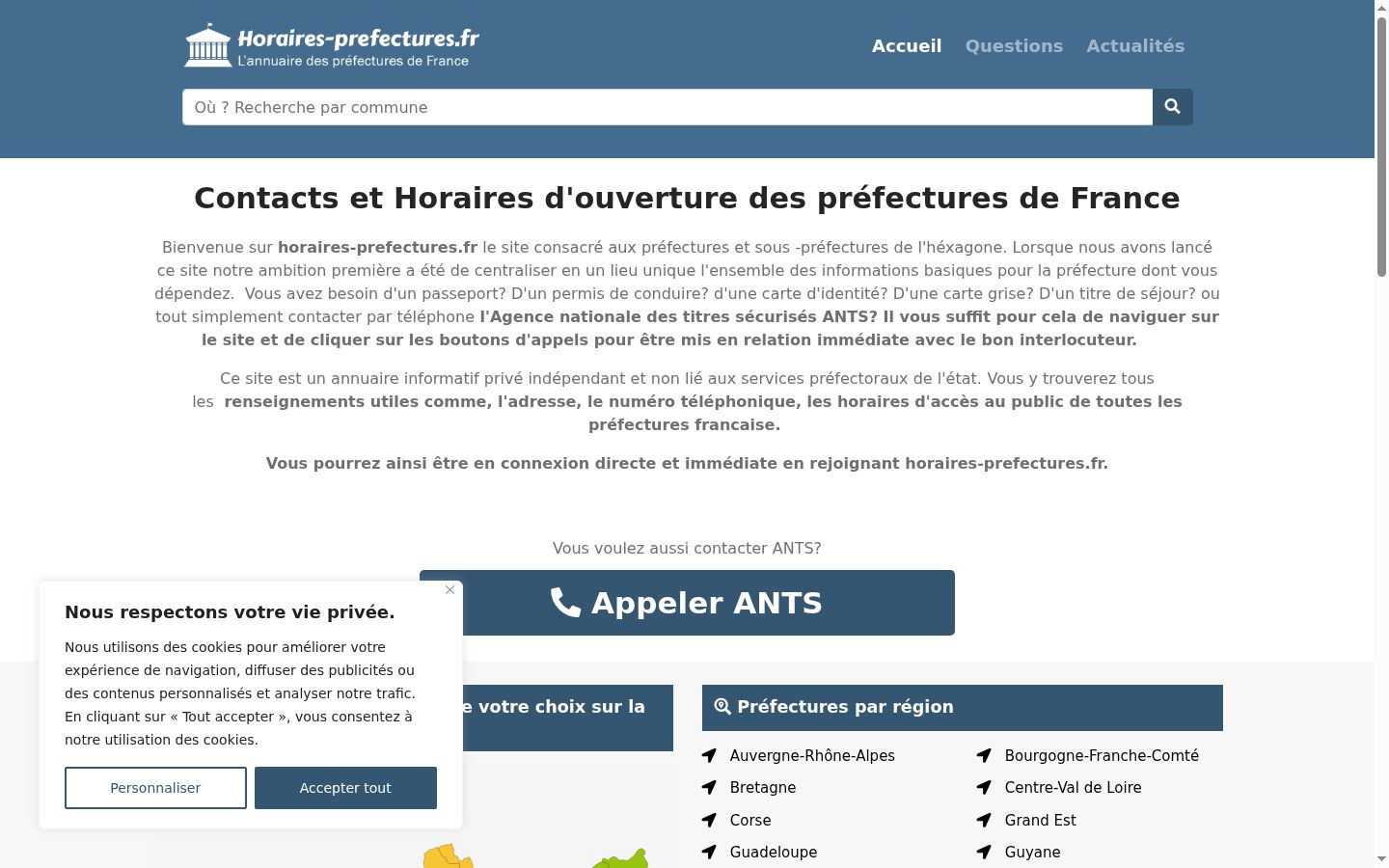 Screenshot del banner di consenso mostrato prima di qualsiasi interazione