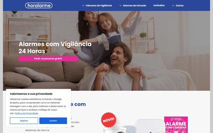 Screenshot of horalarme.com