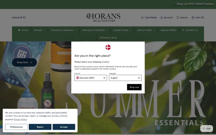Screenshot of horanshealth.ie