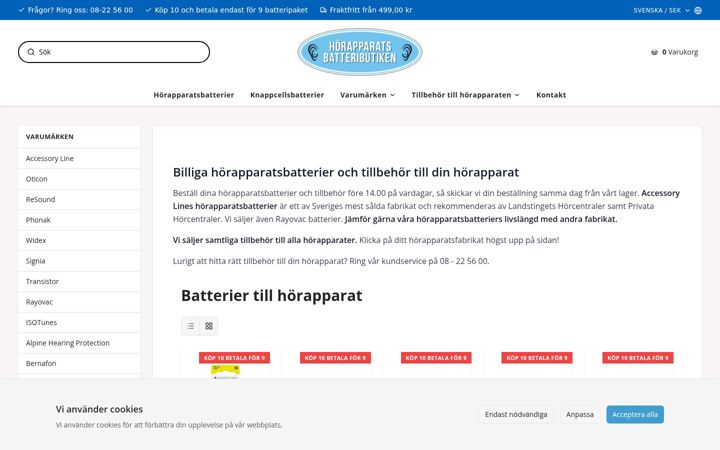 Screenshot of horapparatsbatteributiken.se