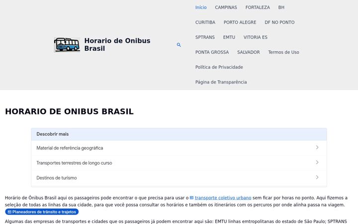 Screenshot of horariodeonibus.com.br