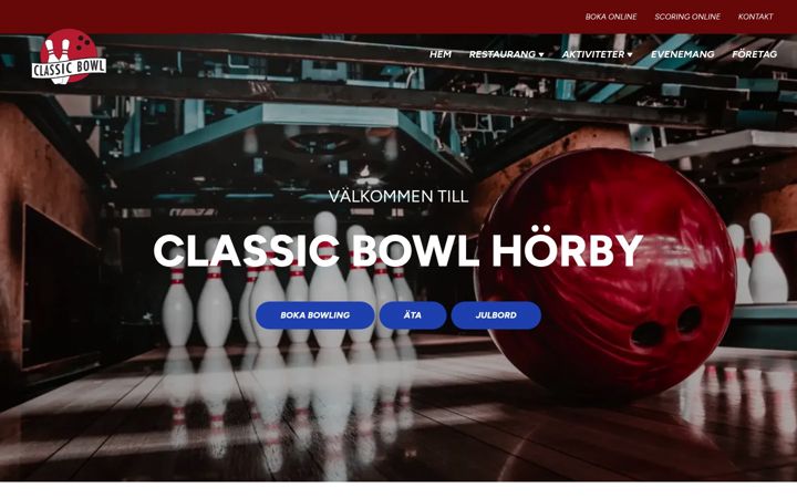 Screenshot of horbybowling.se