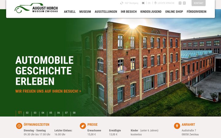 Screenshot of horch-museum.de