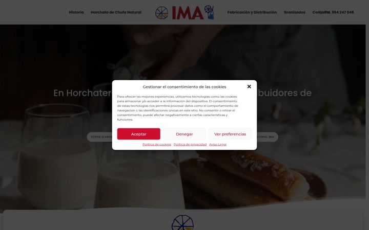 Screenshot of horchateriaima.es