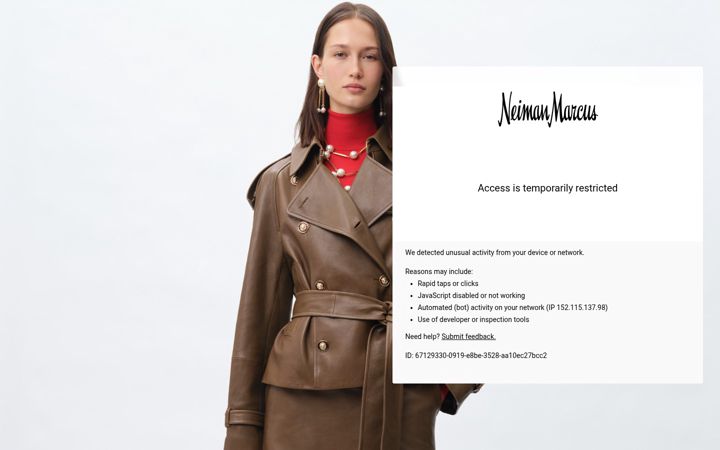 Screenshot of horchow.com