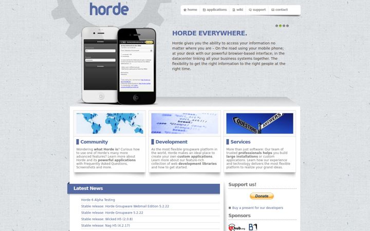 Kuvakaappaus sivustosta horde.org