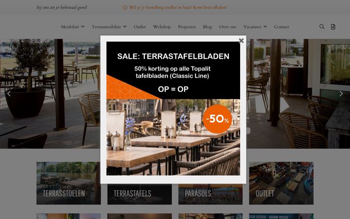 Screenshot of horeca-meubilair.be