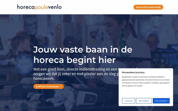 Screenshot of horeca-poule.nl