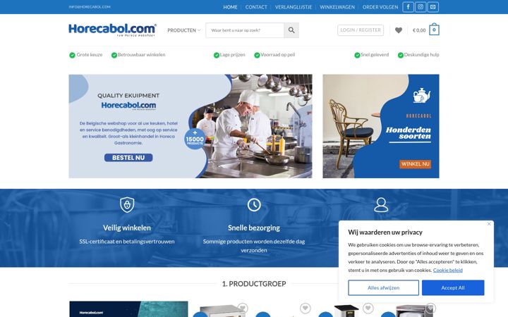 Screenshot of horecabol.com