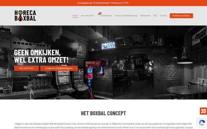 Screenshot of horecaboxbal.nl