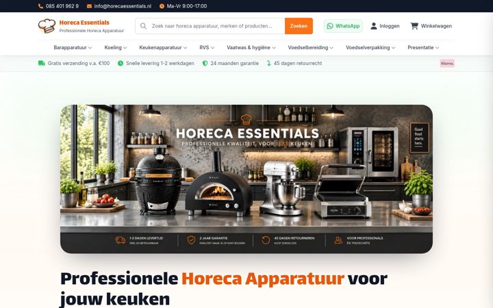 Screenshot of horecaessentials.nl