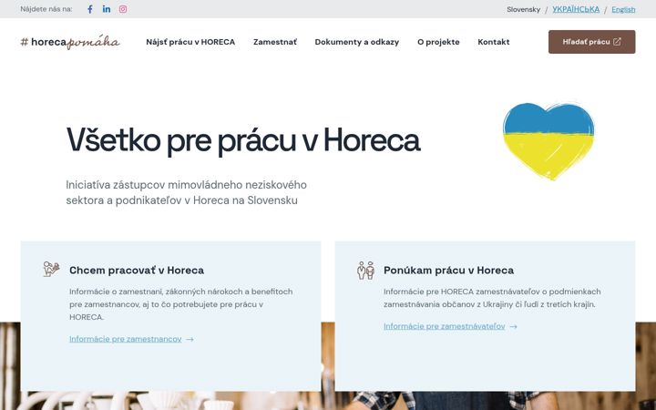 Screenshot of horecapomaha.sk