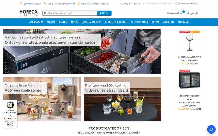Screenshot of horecasupply.nl