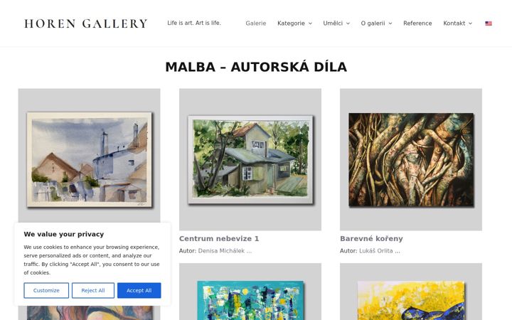 Screenshot of horengallery.com