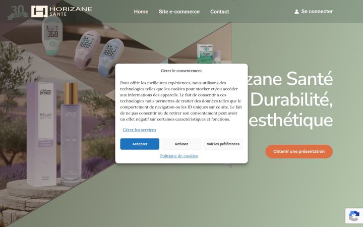 Screenshot of horizanesante.com