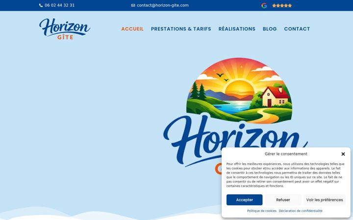 Screenshot of horizon-gite.com
