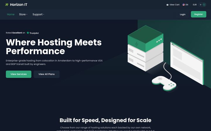 Screenshot of horizon-hosting.nl