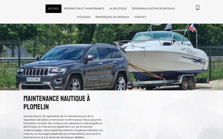 Screenshot of horizon-nautic29.fr