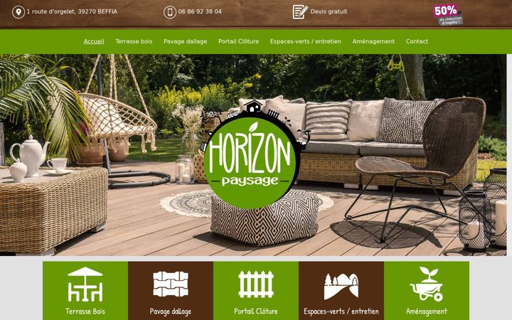 Screenshot of horizon-paysage-jura.fr