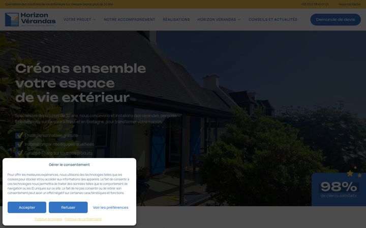 Screenshot of horizon-verandas.fr