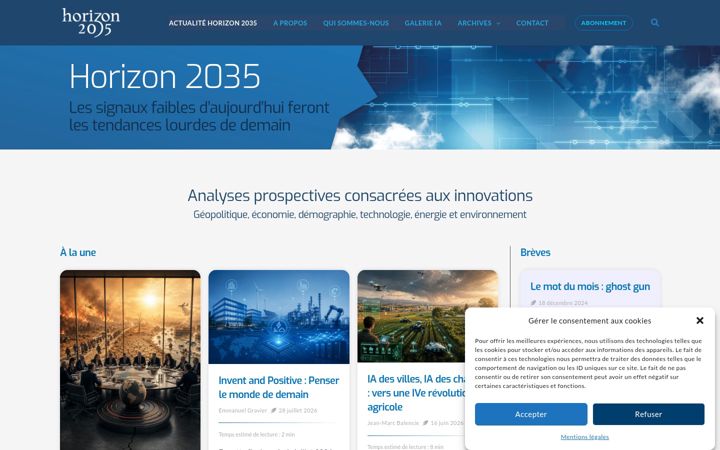 Screenshot of horizon2035.eu