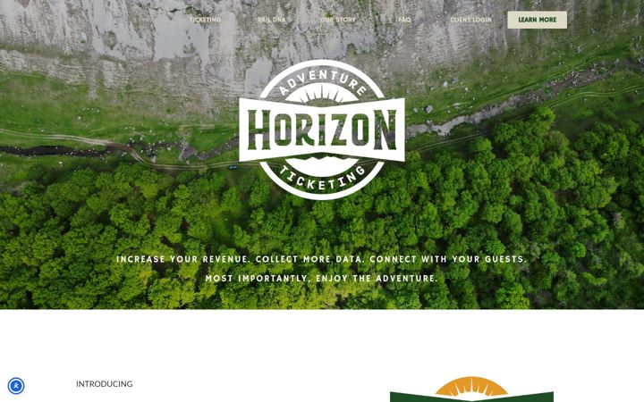 Screenshot of horizonadventureticketing.com