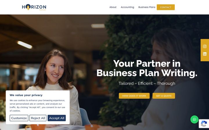 Screenshot of horizonadvisor.com