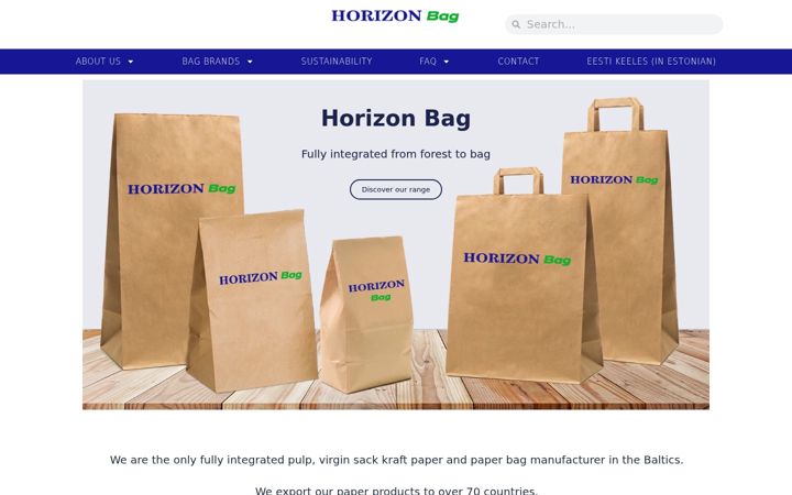 Screenshot of horizonbag.ee