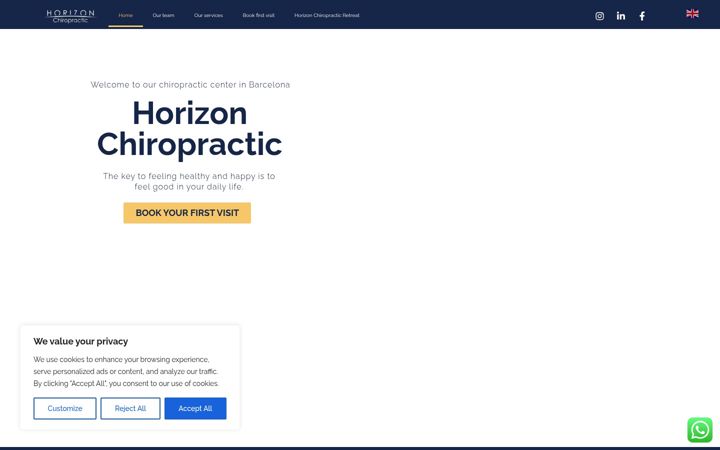 Screenshot of horizonchiropractic.es