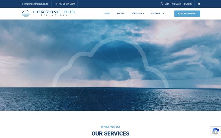 Screenshot of horizoncloud.co.za
