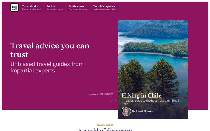 Screenshot of horizonguides.com