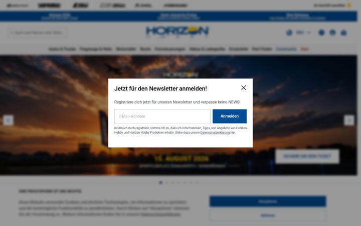 Screenshot of horizonhobby.com