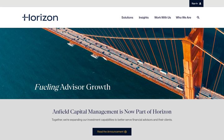 Screenshot of horizoninvestments.com