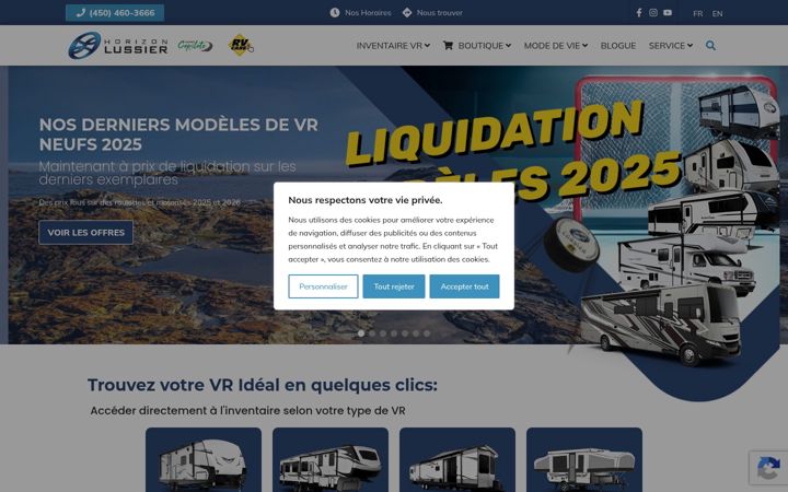 Screenshot of horizonlussier.com