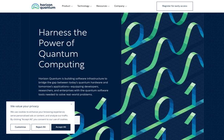 Screenshot of horizonquantum.com