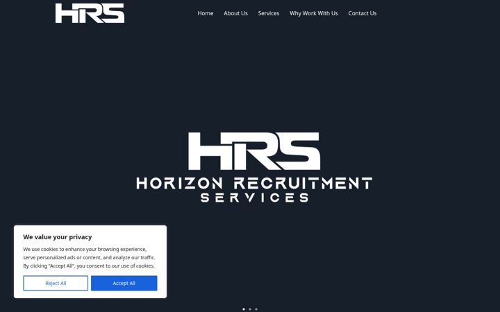 Screenshot of horizonrecruitmentservices.co.uk