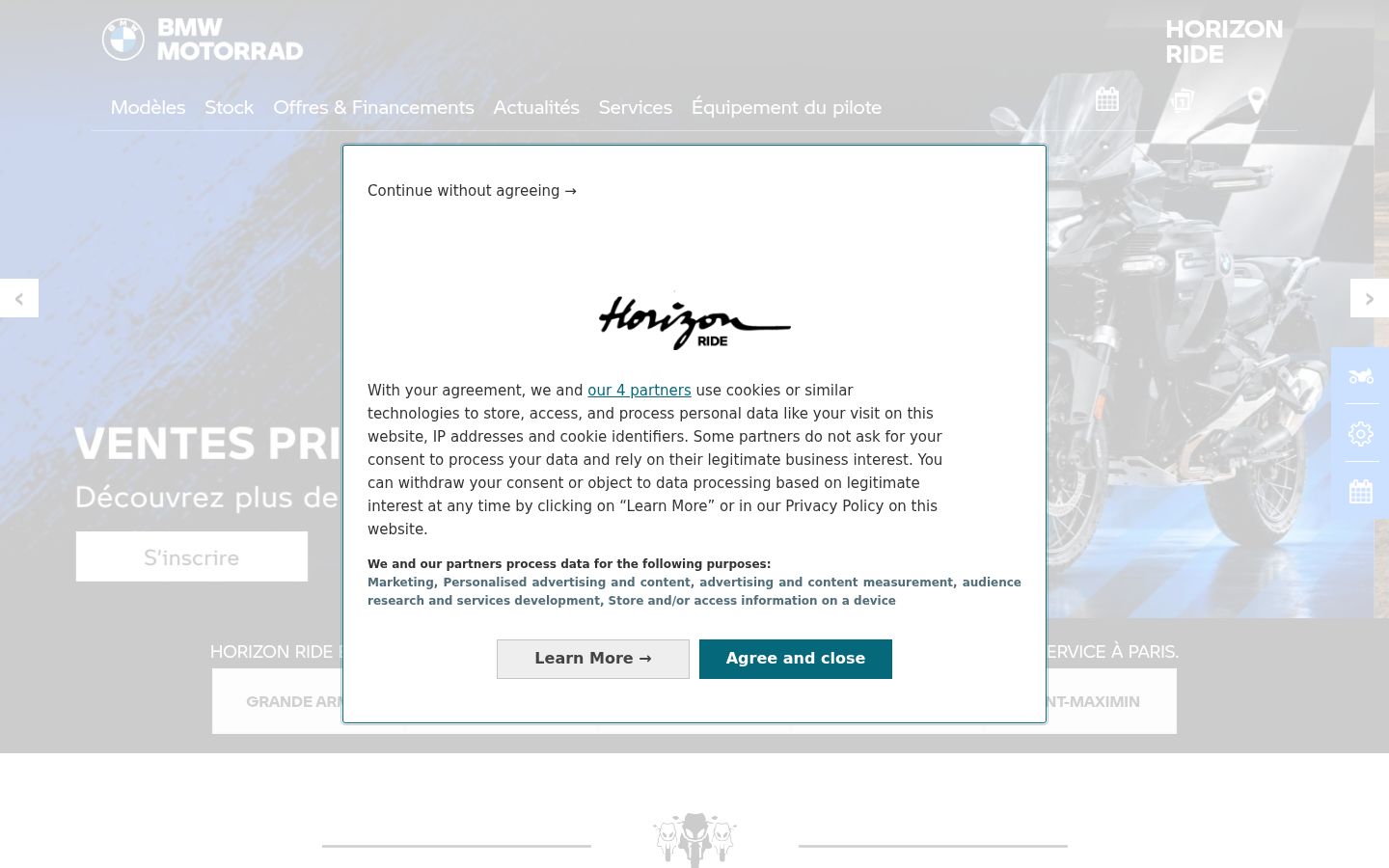Screenshot tal-banner tal-kunsens muri qabel kwalunkwe interazzjoni