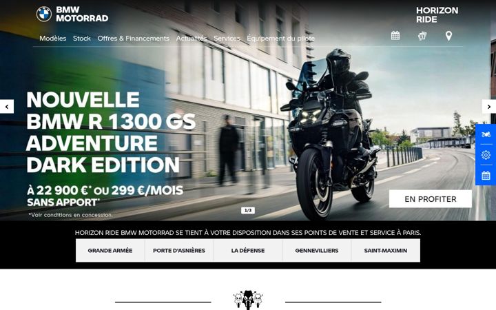 Screenshot of horizonride.fr