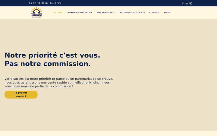Screenshot of horizons-immobilier.fr