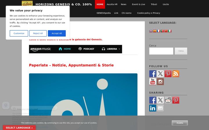 Screenshot of horizonsradio.it