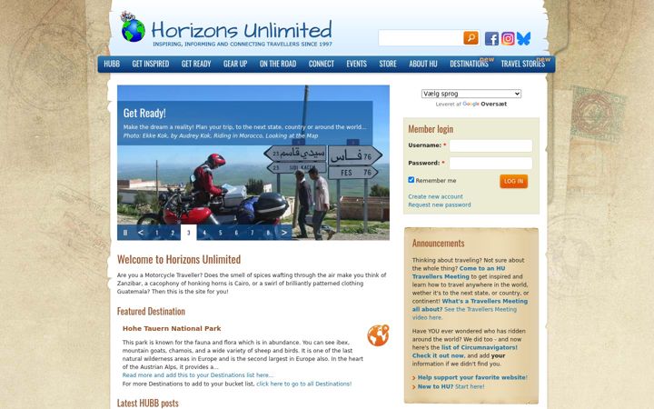 Screenshot of horizonsunlimited.com