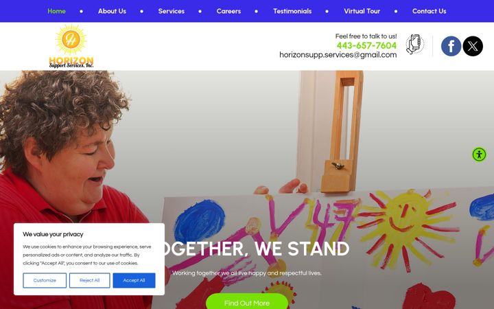 Screenshot of horizonsupportservices.net